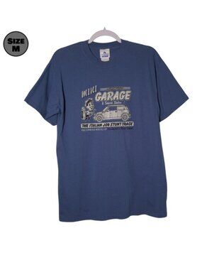 Kings Island: The Italian Job Stunt Track Roller Coaster USED Shirt (M, Blue)